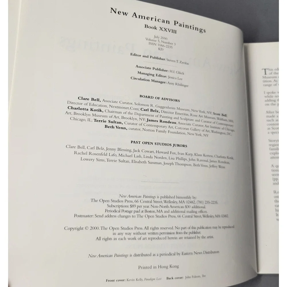 Vintage New American Paintings 28 Vol XXVIII Softcover 2000 Book